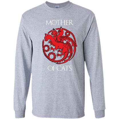 Cat Lovers T-shirt Mother of Cats Sport Grey
