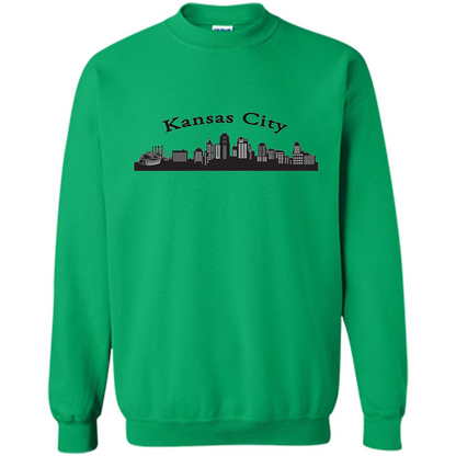 Kansas City Skyline T-shirts Irish Green
