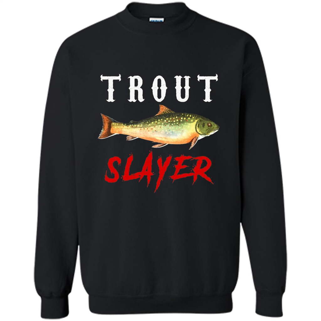 Fisherman T-shirt Trout Slayer T-Shirt Black