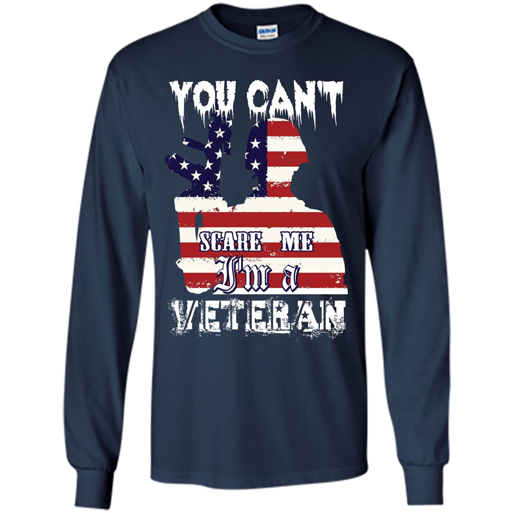 Military T-shirt You Can't Scare Me I'm A Veteran Navy