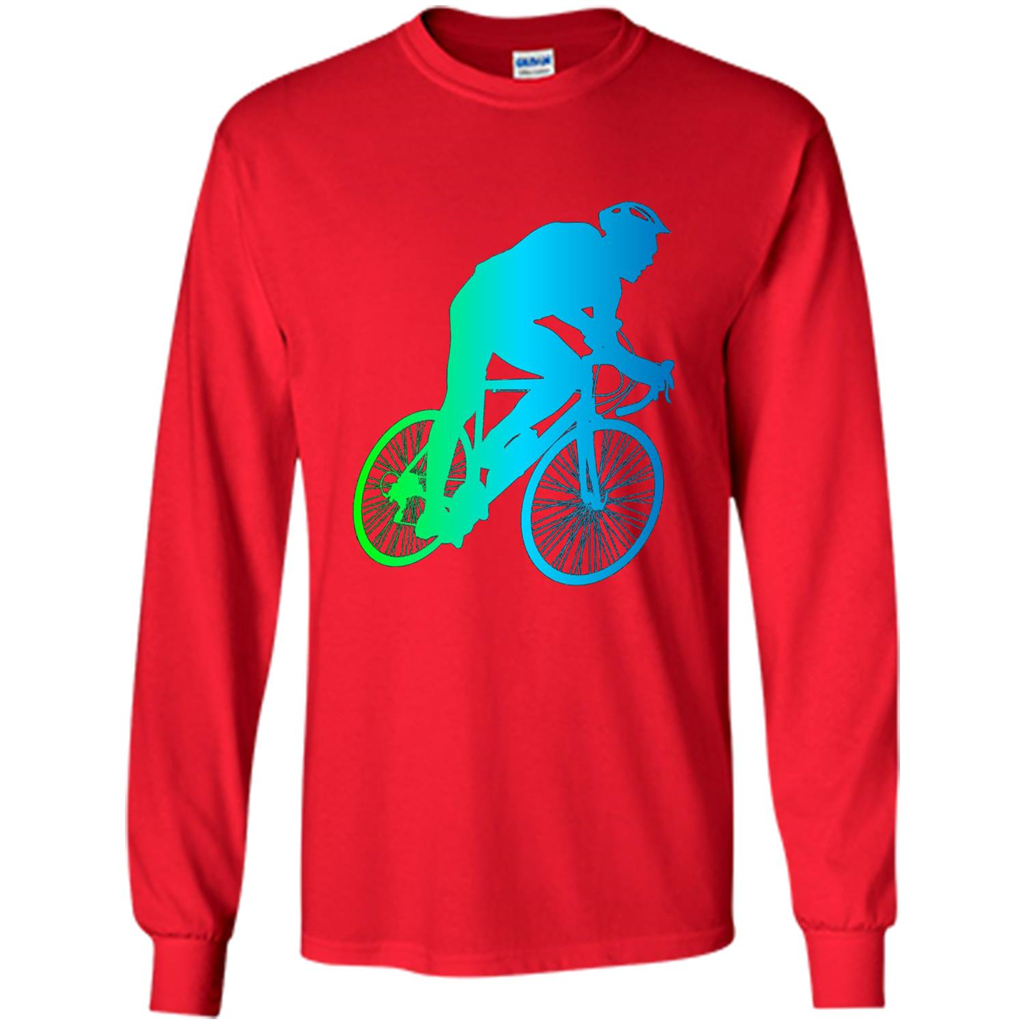 Bike Rider T-shirt Colorful Bicycle Biking Lover T-shirt Red
