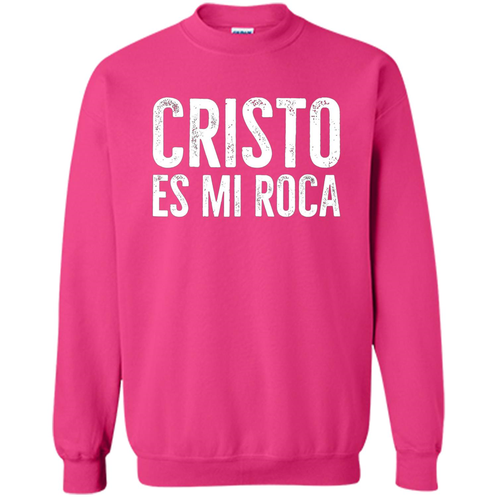 Cristo Es Mi Roca T-shirt Spanish Christian Message Heliconia