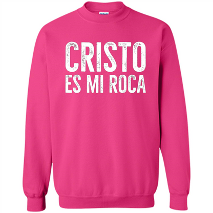 Cristo Es Mi Roca T-shirt Spanish Christian Message Heliconia