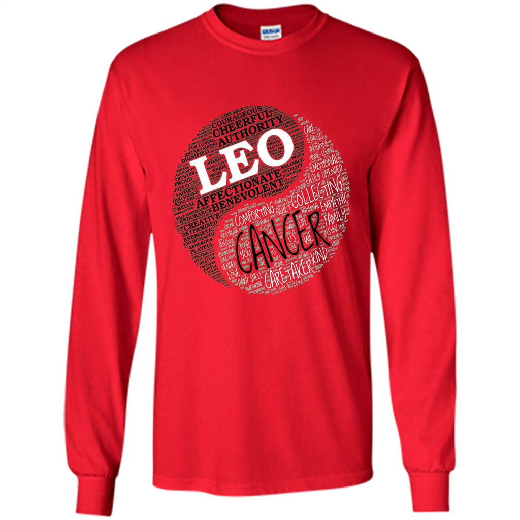 Zodiac Facts T-shirt Women Leo and Cancer T-shirt Red