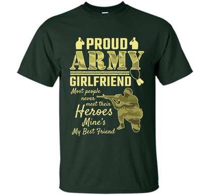 Proud Army Girlfriend T-shirt Forest Green