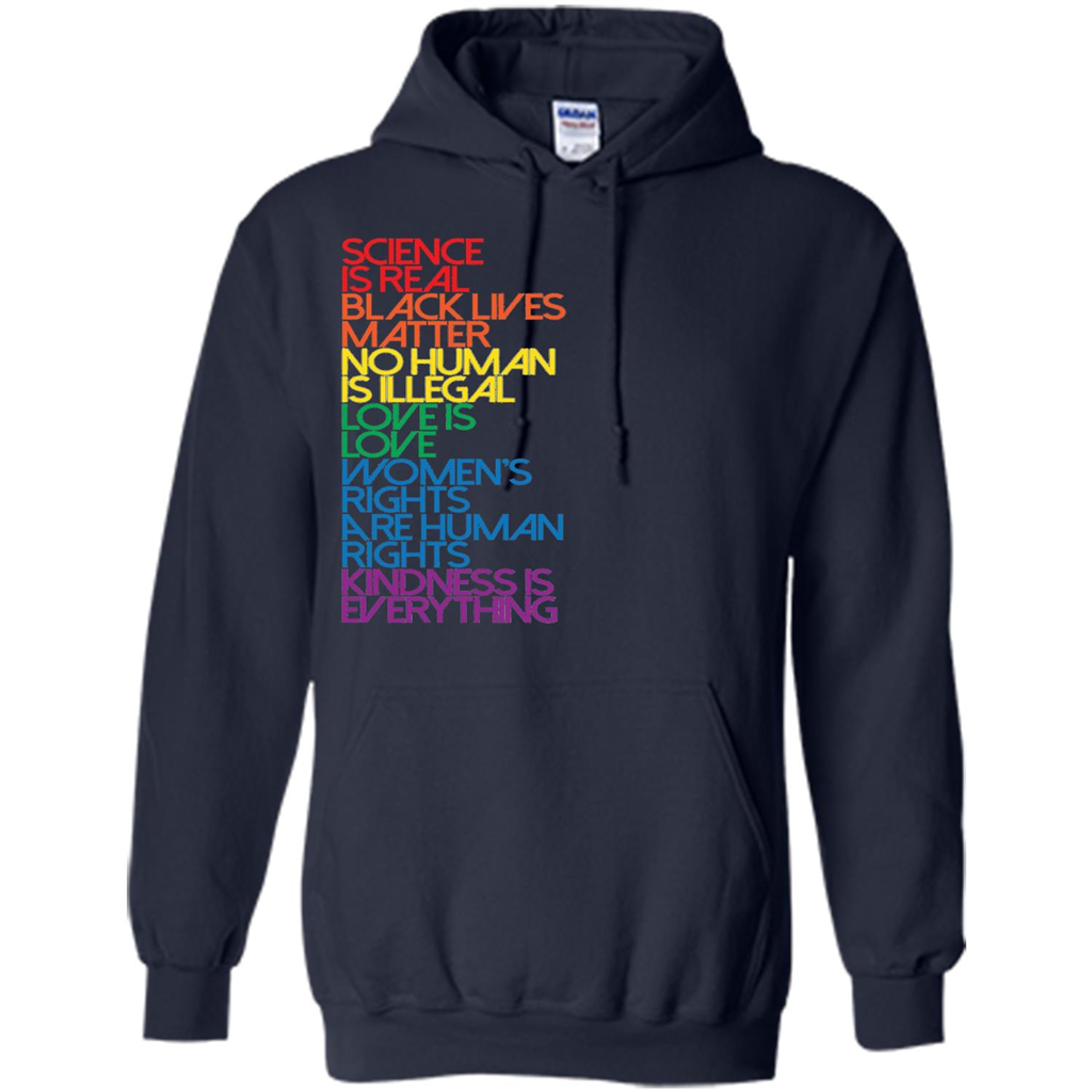 Science Is Real Black Lives Matter T-shirt Navy