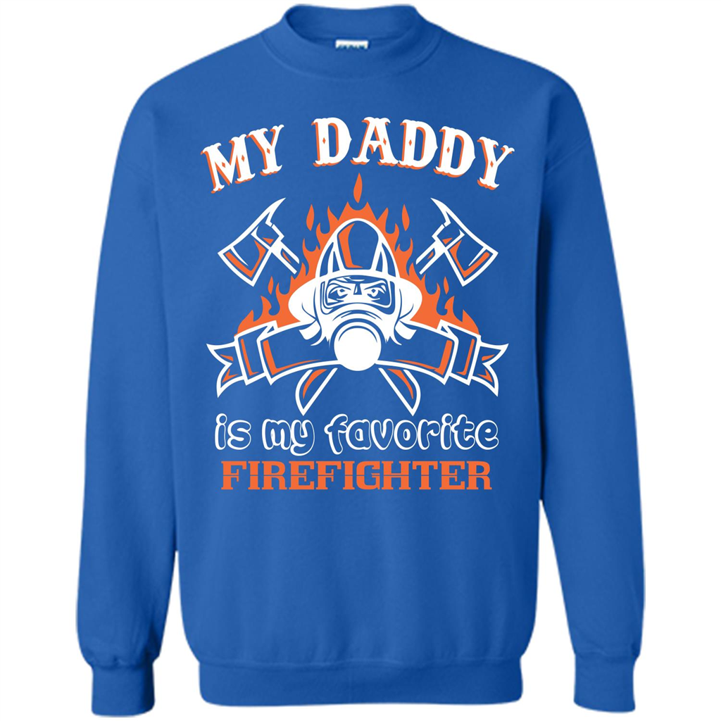 Firefighter daddy T-shirt My Daddy Is My Favorite Firefighter Royal