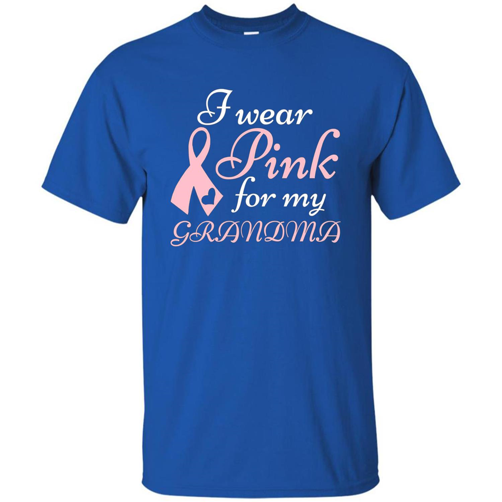Breast Cancer T-Shirt I Wear Pink For My Grandma Royal