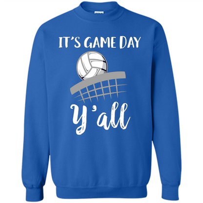 Volleyball Lovers T-shirt It's Game Day Y'all Tshirt Royal