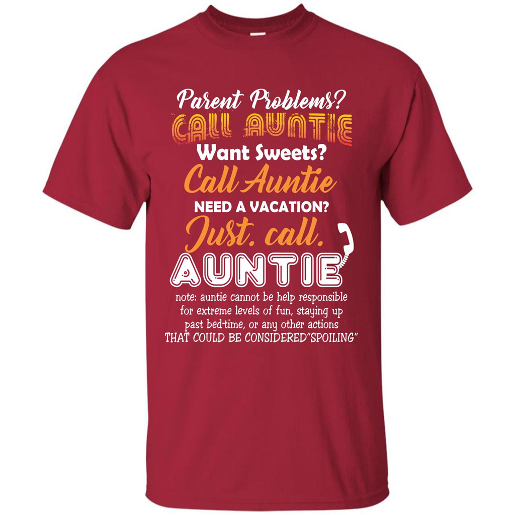 Aunt T-shirt Parent Problems Call Auntie T-shirt Cardinal