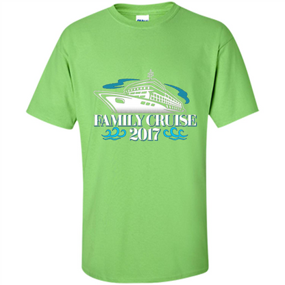 Family Cruise 2017 Vacation T-shirt Lime