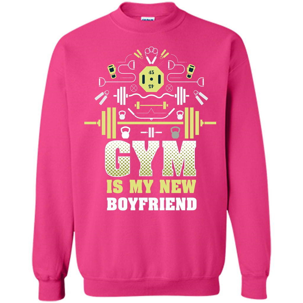 Gym Girl T-shirt Gym Is My New Boyfriend Heliconia