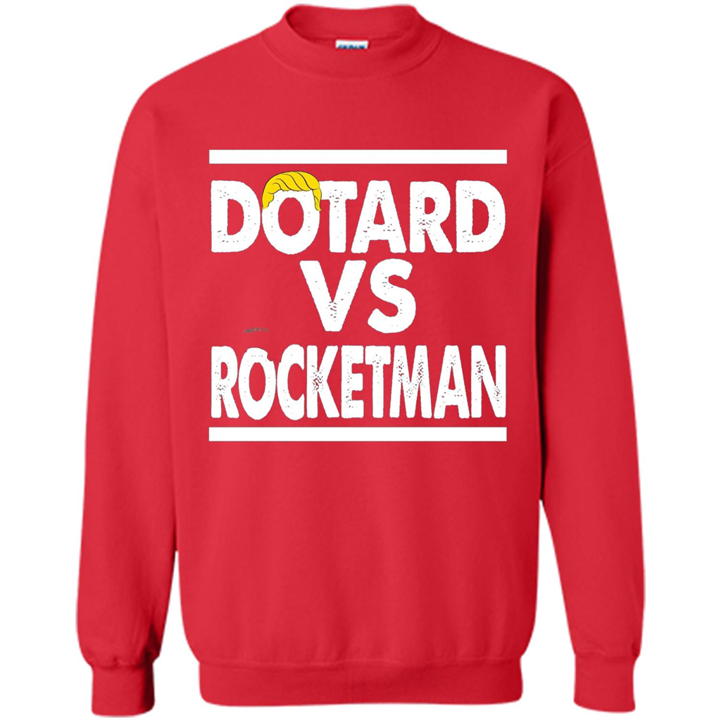 Funny American President T-shirt Dotard Vs Rocketman T-shirt Red