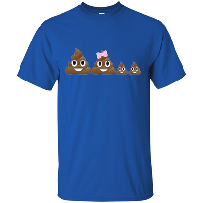 Poop Family Emoji Emoticon Smiley T-shirt Royal