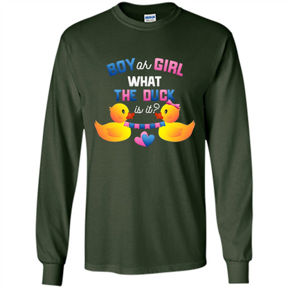 Boy Or Girl What The Duck Is It T-Shirt Gender Reveal Party T-Shirts