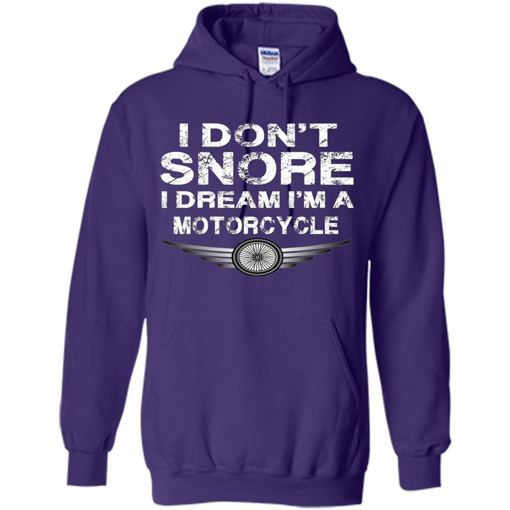 I Don't Snore I Dream I'm A Motorcycle T-shirt Purple