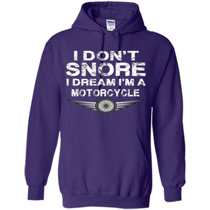 I Don't Snore I Dream I'm A Motorcycle T-shirt Purple