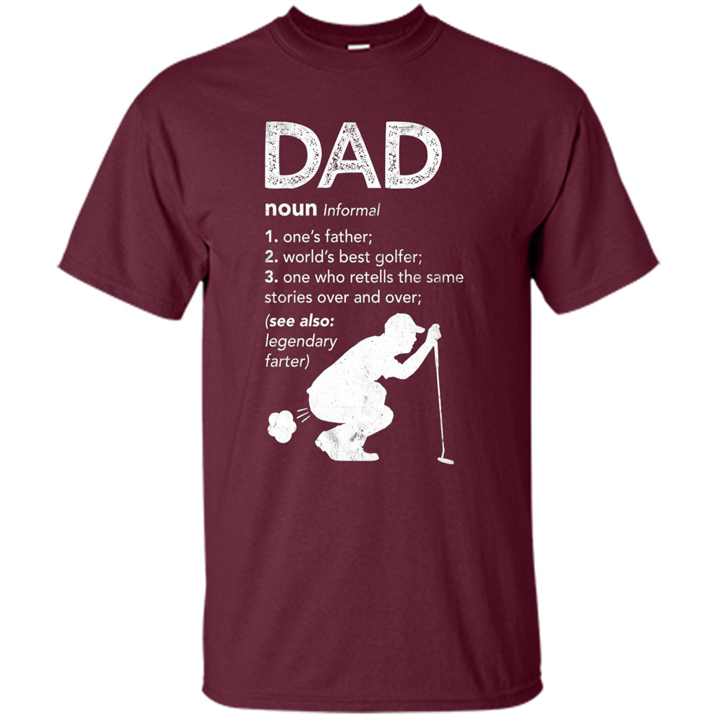 Father's Day T-shirt Funny Dad Definition Maroon