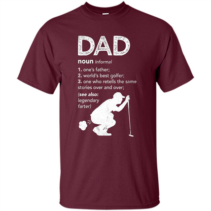Father's Day T-shirt Funny Dad Definition Maroon