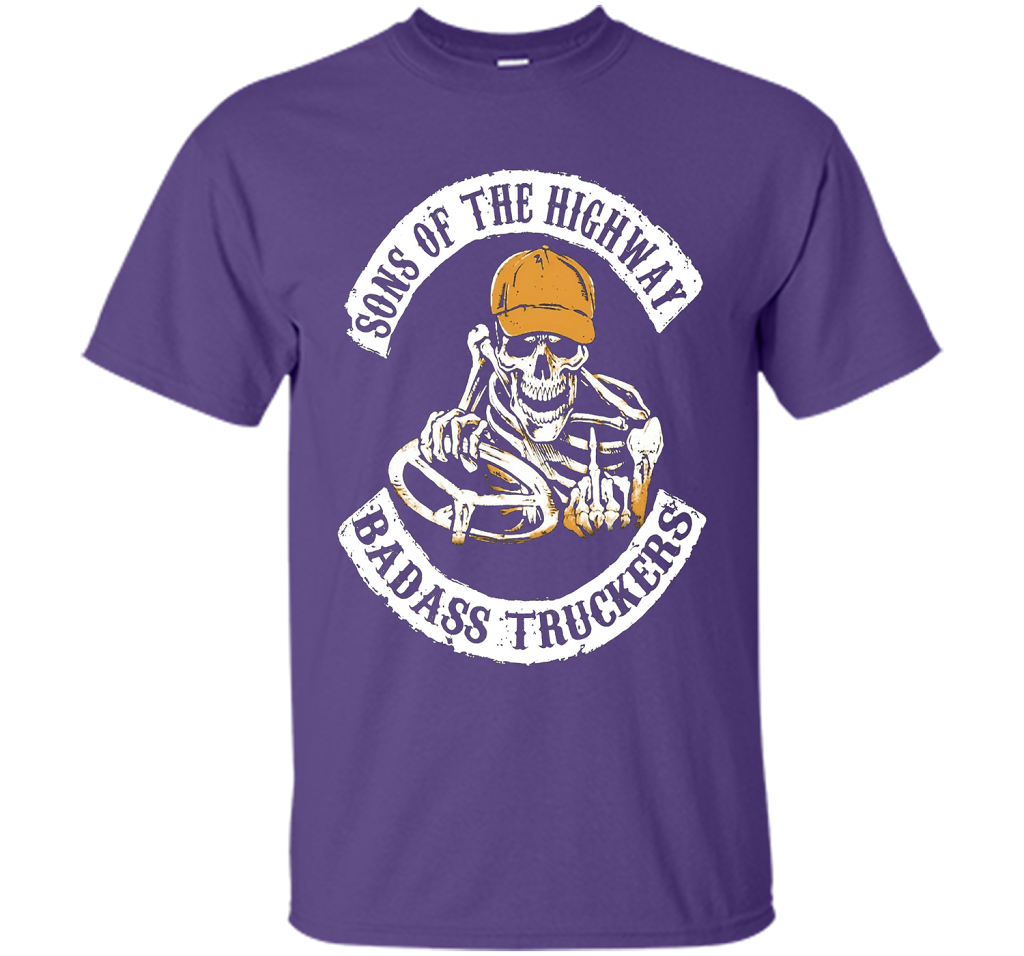 Truck Driver T-shirt Sons Of The Highway T-shirt Purple