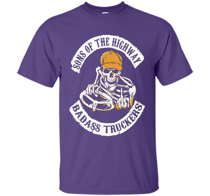 Truck Driver T-shirt Sons Of The Highway T-shirt Purple