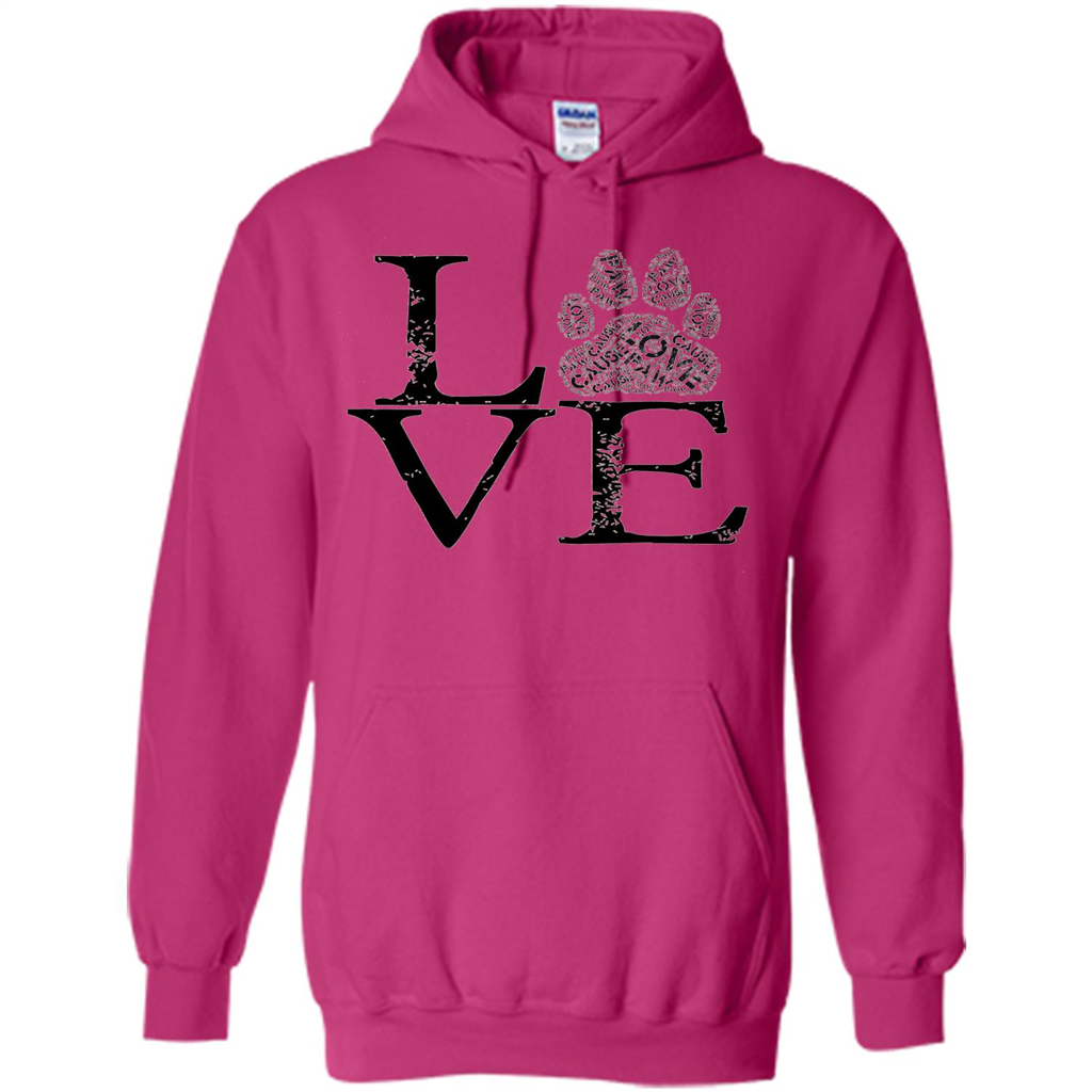 Paw T-shirt Animal Lover T-shirt Heliconia