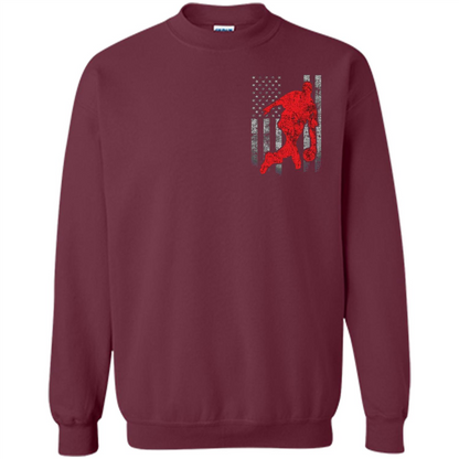 Bowling Man T-shirt - American Flag Bowling T-shirt Maroon