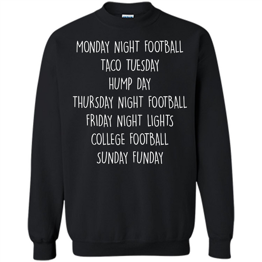 Football T-shirt Monday Night Football Taco Tuesday Black
