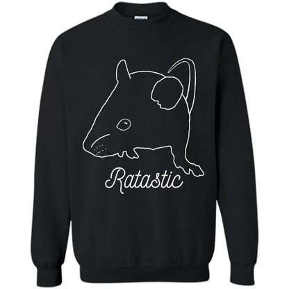 Cute Rat Owners T-shirt Ratastic Black