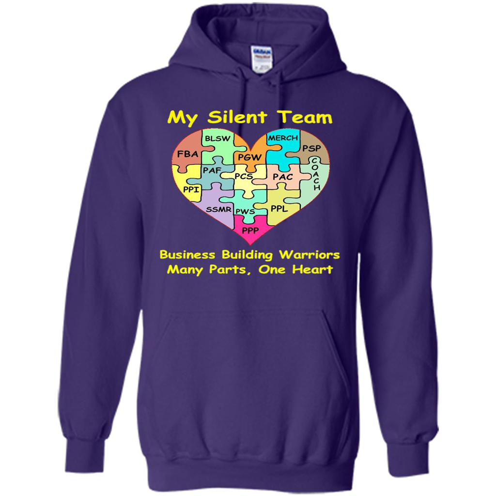 Business Building Warriors T-shirt My Silent Team Many Parts, One Heart Purple