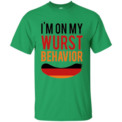 Wurst Behavior Oktoberfest T-shirt Funny German T-shirt Irish Green