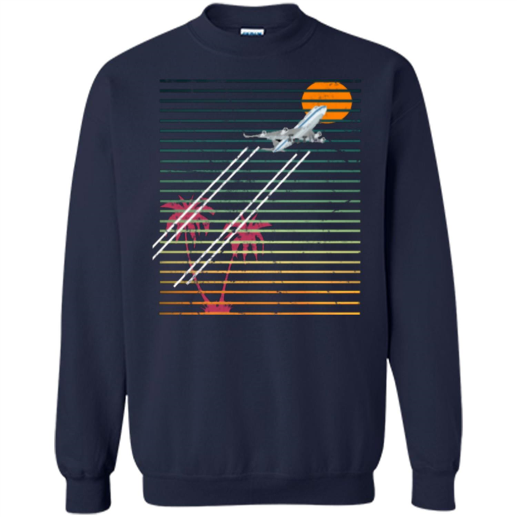 Retro Jet Sunset T-shirt Navy