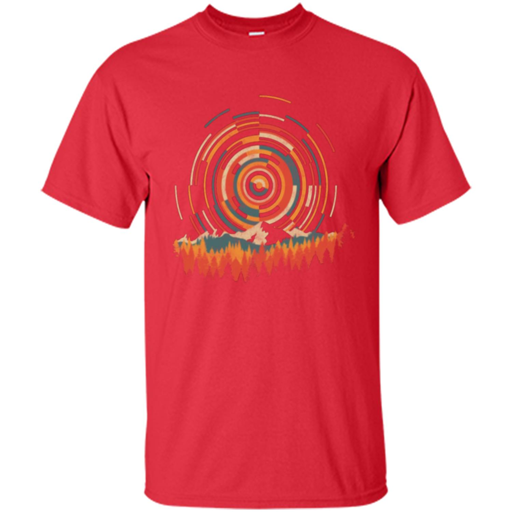 The Geometry Of Sunrise T-shirt Red