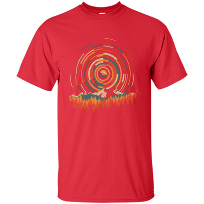 The Geometry Of Sunrise T-shirt Red