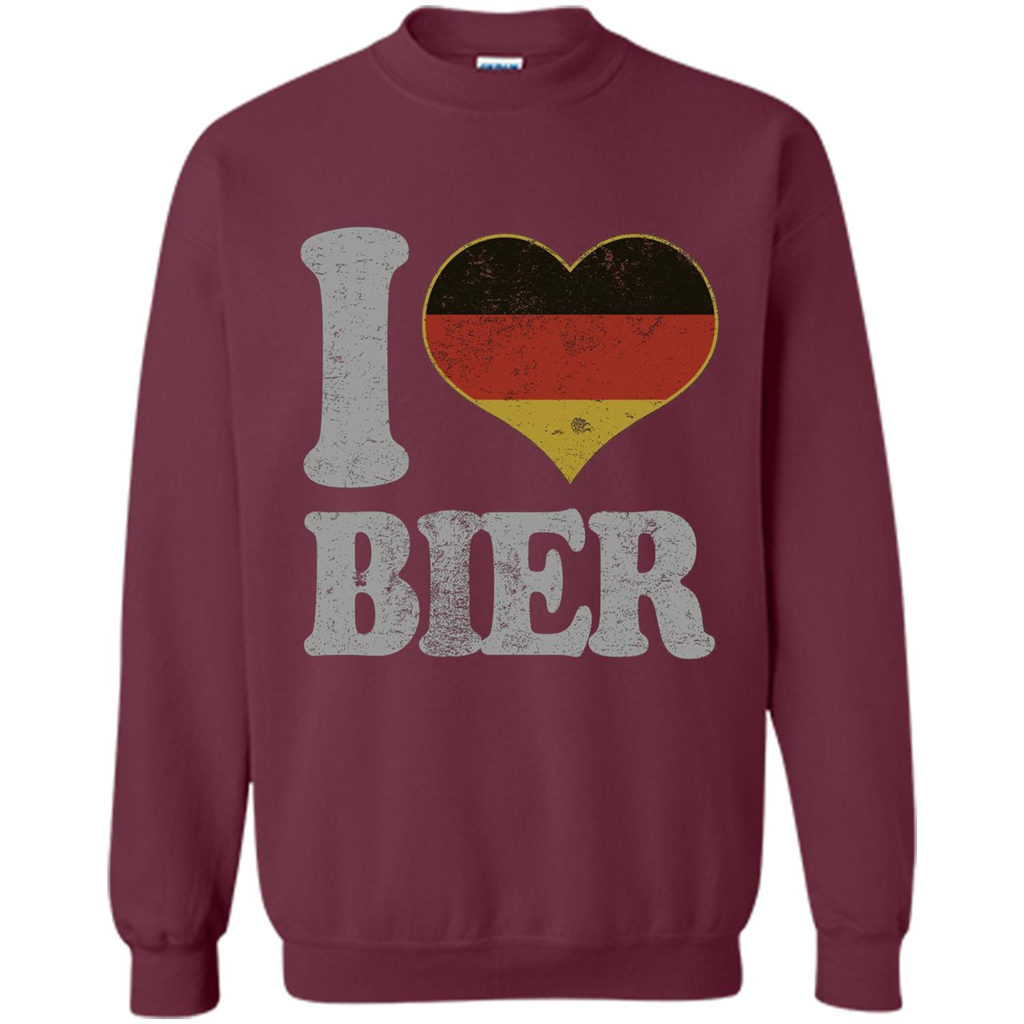 Oktoberfest T Shirt Germany Drinking Beer I Love Bier T-shirt Maroon