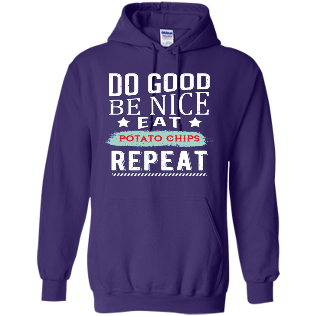 Do Good Be Nice Potato Chips Repeat T-Shirt Purple