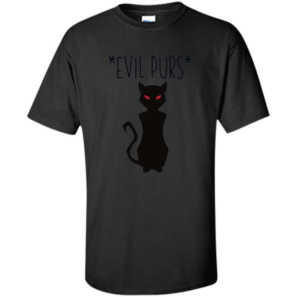 Halloween Black Cat T-shirt Evil Purs Mean Kitty Lovers Gift T-shirt Black