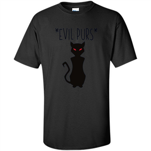 Halloween Black Cat T-shirt Evil Purs Mean Kitty Lovers Gift T-shirt