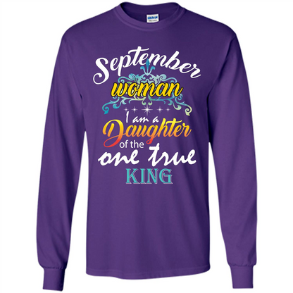 September Woman I Am A Daughter Of The One True King T-shirt Purple