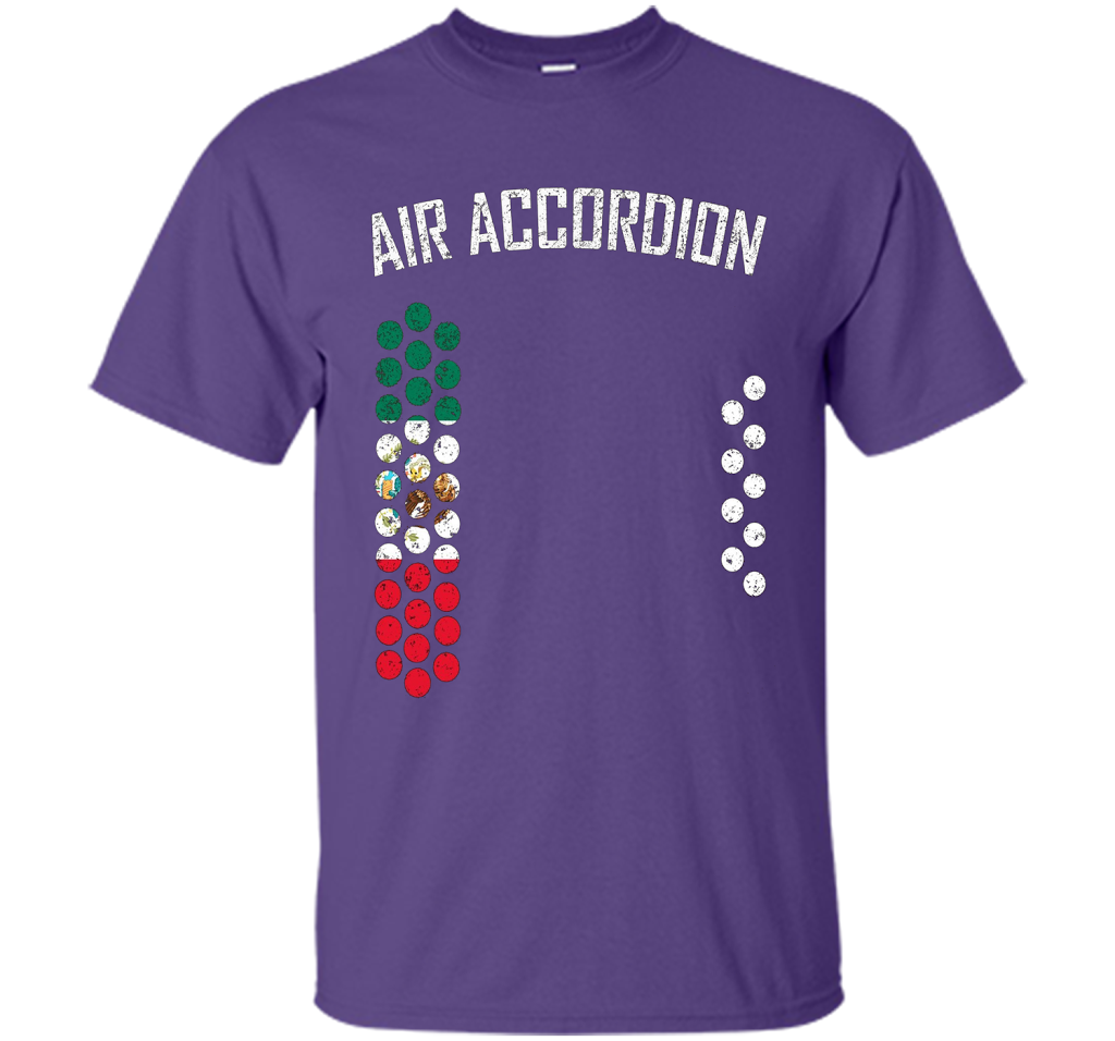 Air Accordion T-shirt The Flag Of Mexico T-shirt Purple