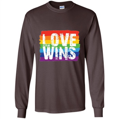 LGBTQ Pride T-shirt Love Wins Dark Chocolate