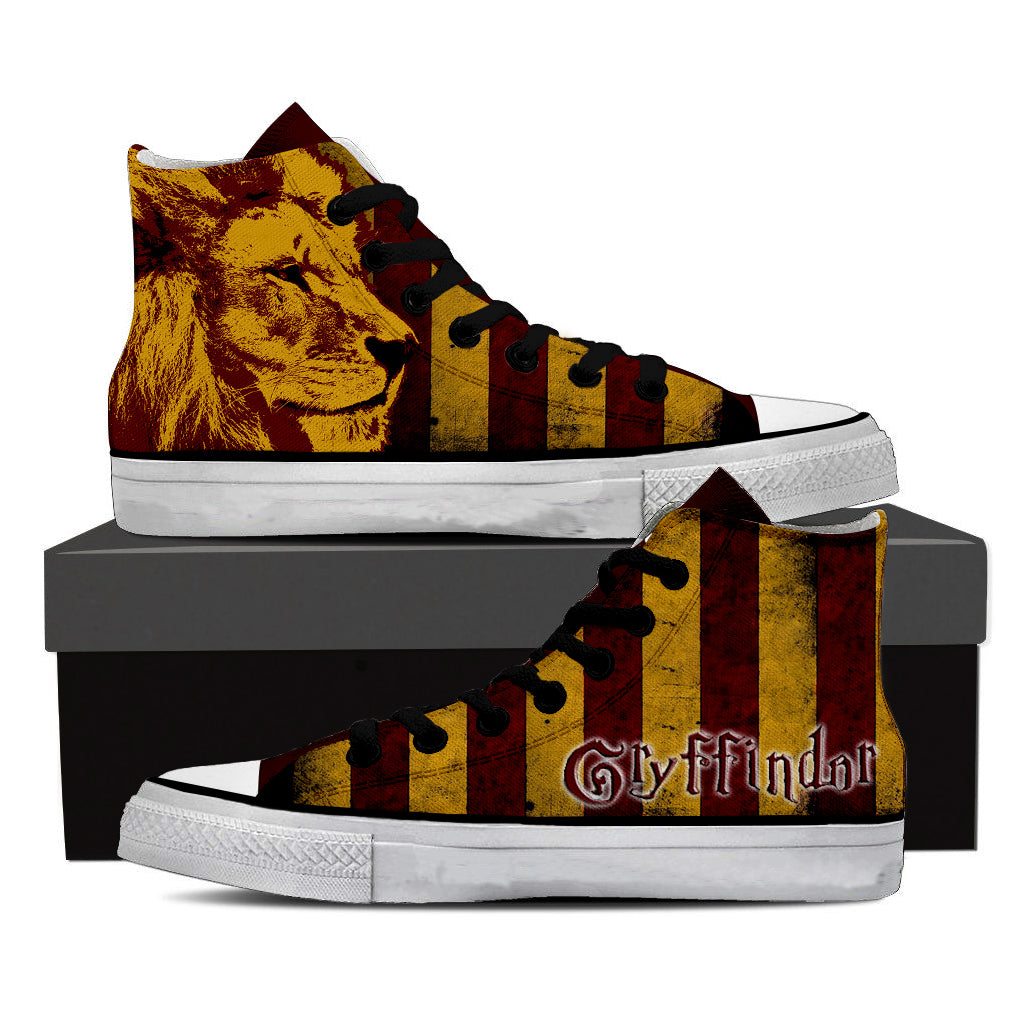 Striped Gryffindor Harry Potter High Top Shoes