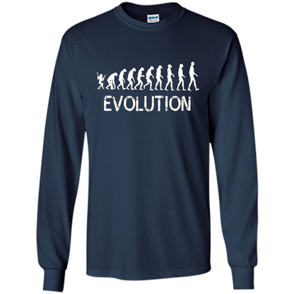 Evolution Biology Monkey To Human T-Shirt Navy
