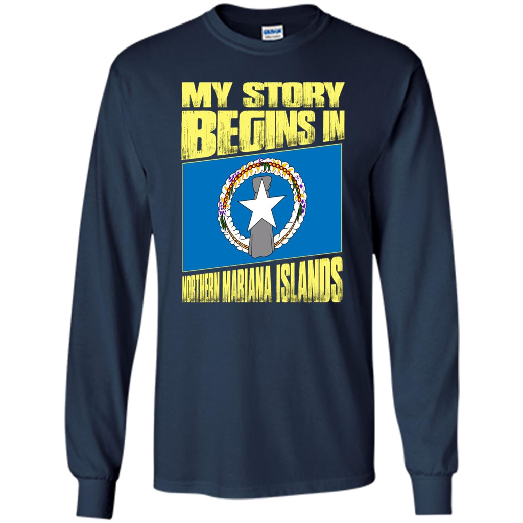Story Begins In Northern Mariana Islands T-Shirt Navy