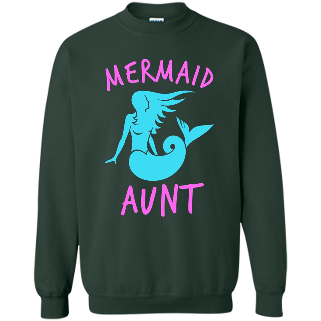 Mermaid Aunt T-Shirt Mermaid T-shirt Forest Green
