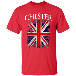 Chester England British Flag T-shirt