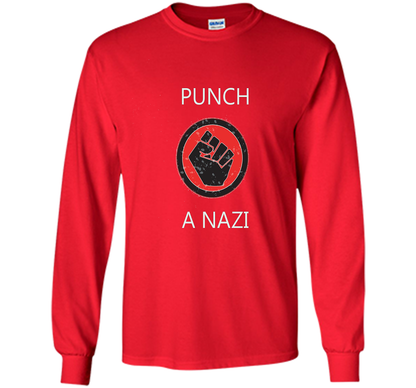 Punch A Nazi - Statement T-shirt shirt Red