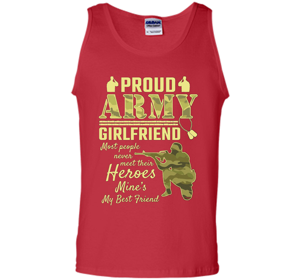 Proud Army Girlfriend T-shirt Red