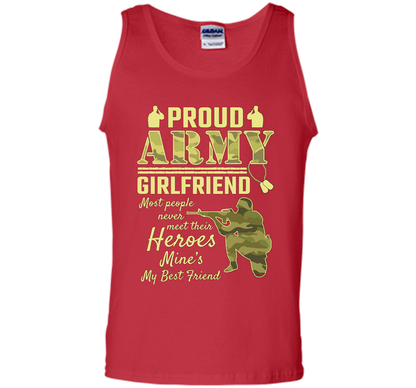Proud Army Girlfriend T-shirt Red