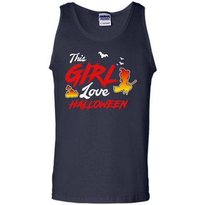 Halloween T-shirt This Girl Love Halloween Navy